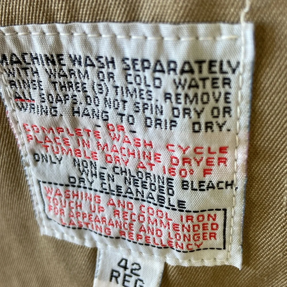 London Fog TOWNE trench coat mens sz 42 w/ warm lining belted - Picture 6 of 6